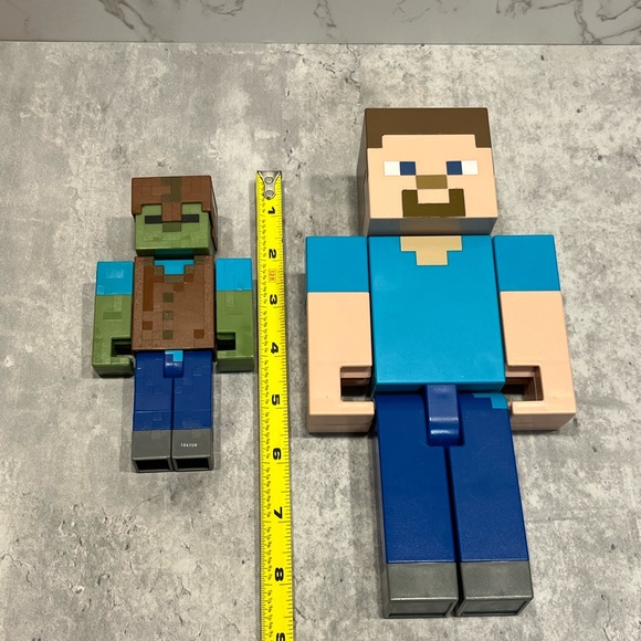 Minecraft Steve and Zombie toys EUC - Picture 3 of 10